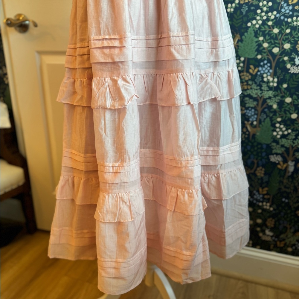 TCEC Light Pink Ruffled Midi Dress - Picture 2 of 9